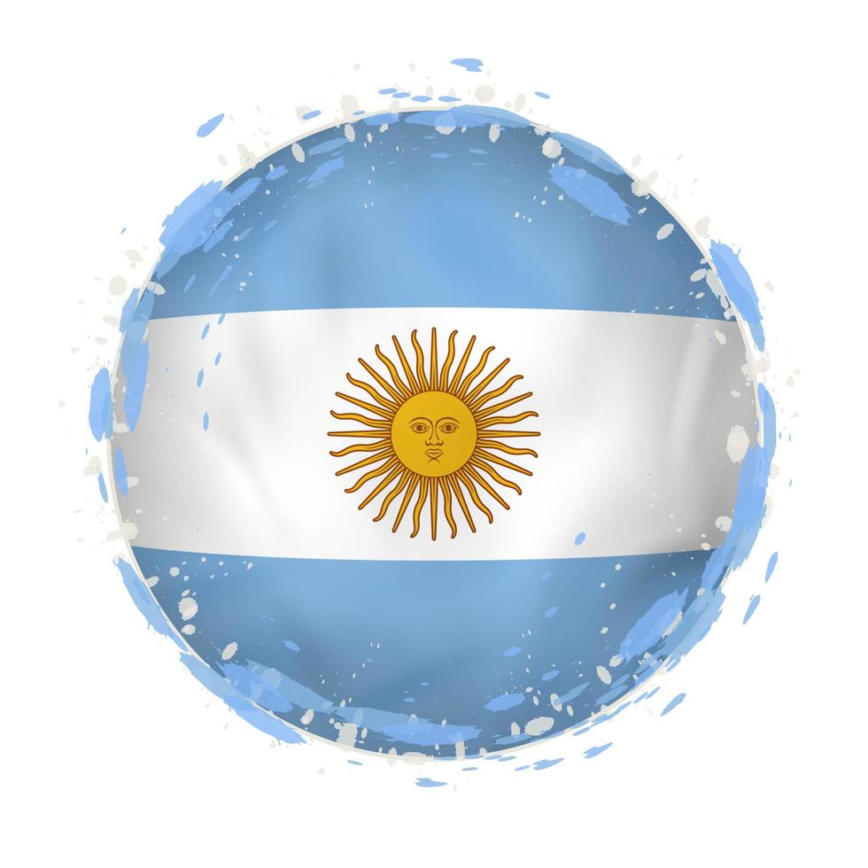 volta grunge bandeira do Argentina com salpicos dentro bandeira cor. vetor