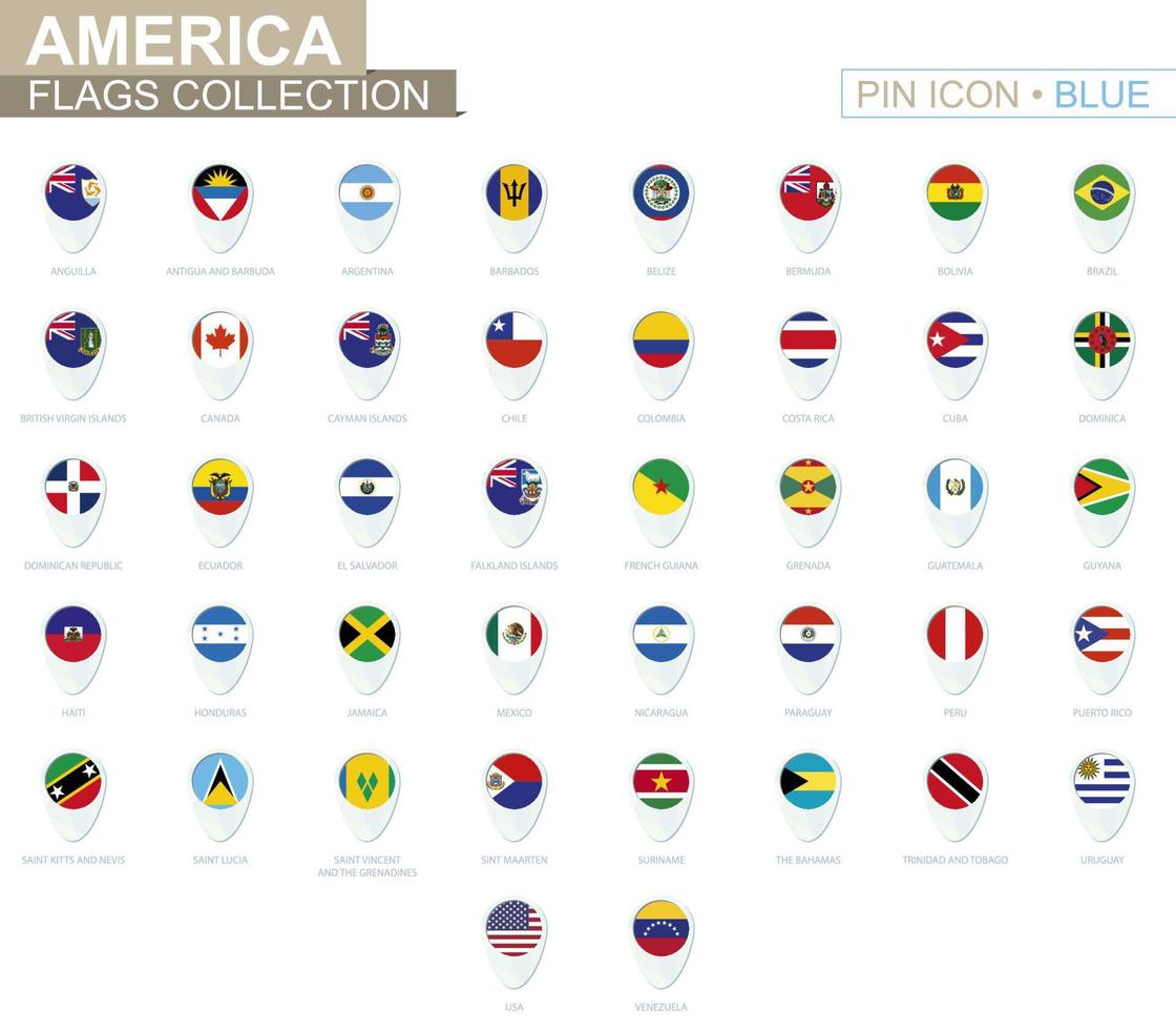 nacional bandeiras do a américas, brasil, Argentina, Colômbia, Equador,  Venezuela, Uruguai, Cuba, Paraguai, suriname, Guiana, Bolívia, Chile,  Antígua e barbuda, Unidos estados, Canadá 29137964 Vetor no Vecteezy