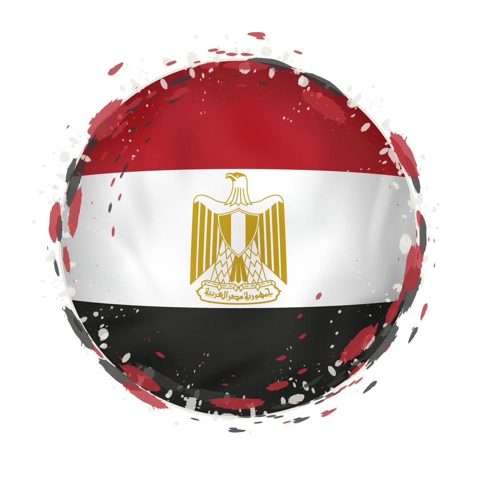 volta grunge bandeira do Egito com salpicos dentro bandeira cor. vetor
