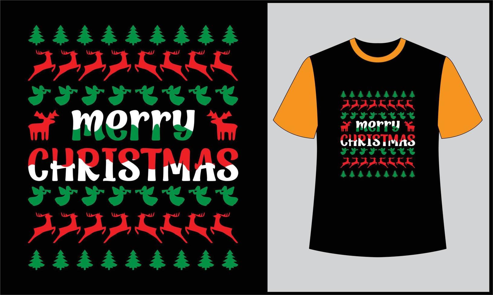 alegre Natal tipografia t camisa Projeto. melhor Projeto do Natal 2023 vetor