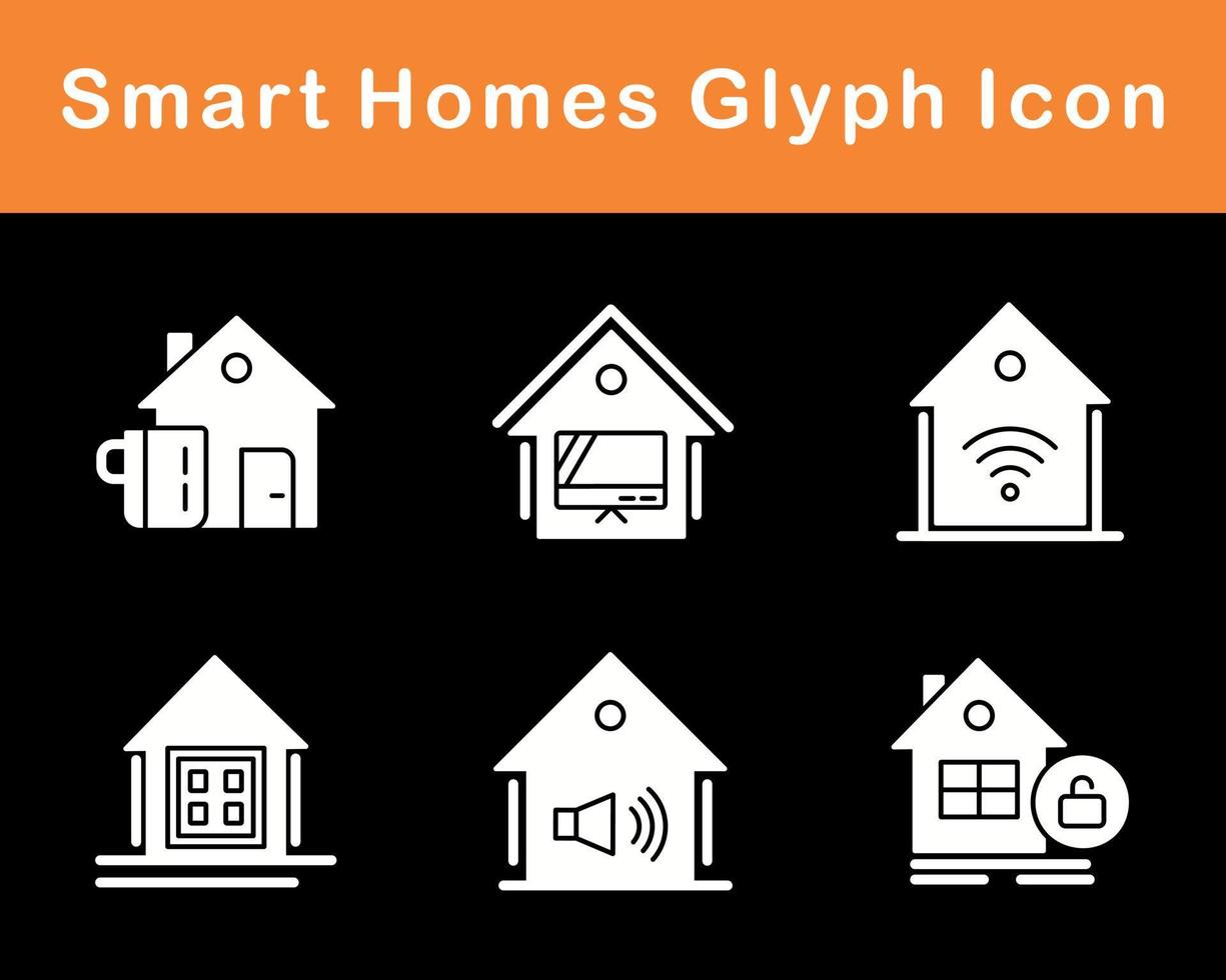 inteligente casas vetor ícone conjunto
