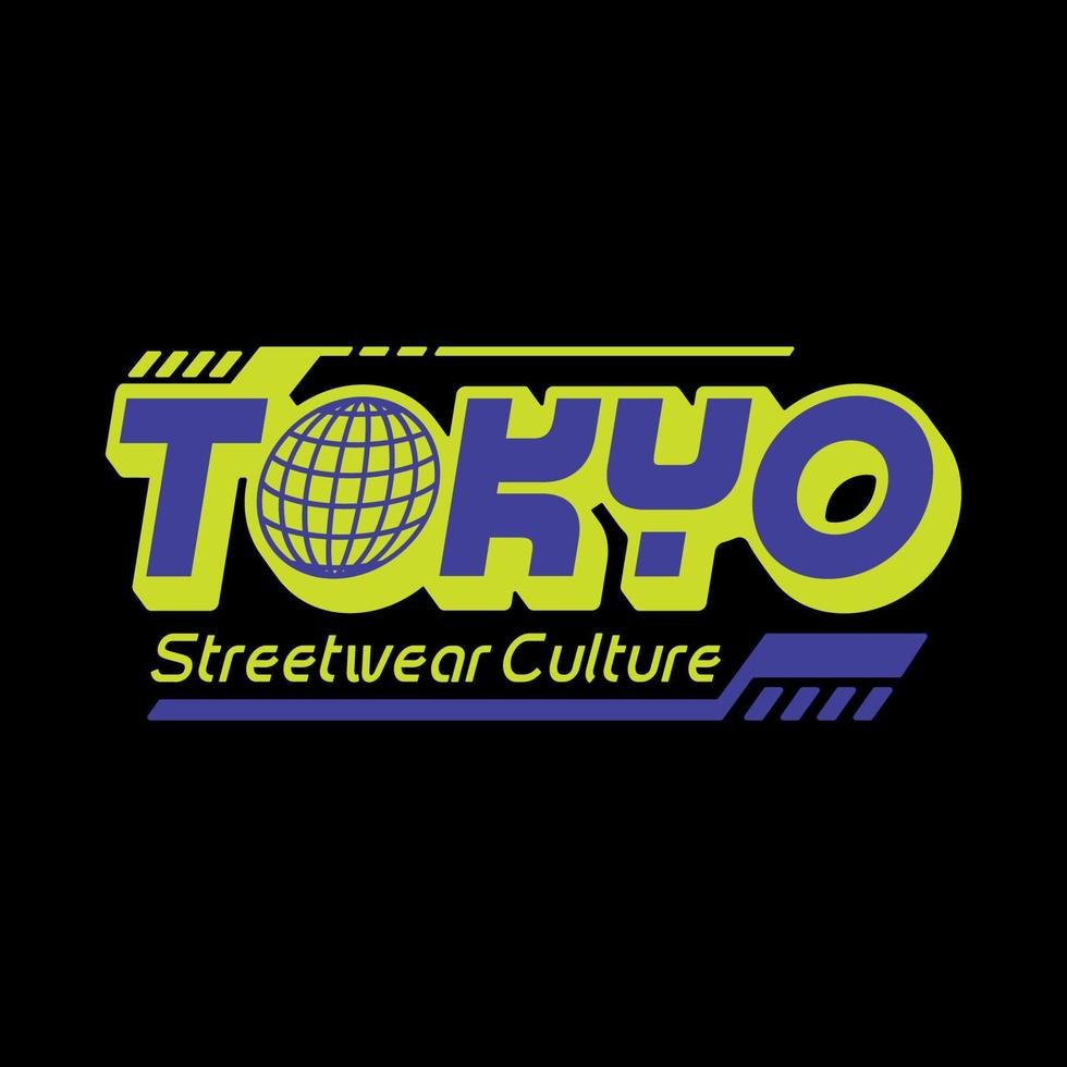 Tóquio Japão ano 2000 streetwear estilo colorida slogan tipografia vetor Projeto ícone ilustração. kanji tradução Tóquio. camiseta, poster, bandeira, moda, slogan camisa, adesivo, folheto