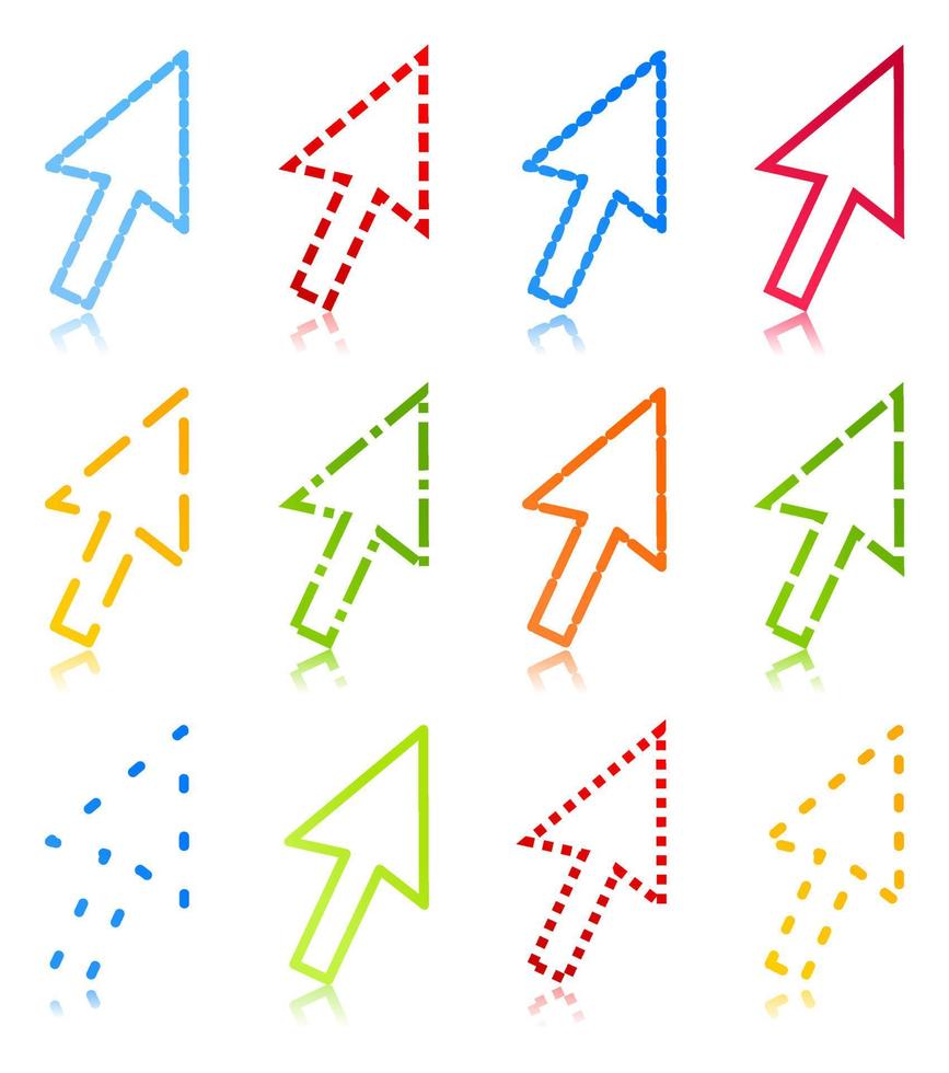 coleção do Setas; flechas para rede Projeto. uma vetor ilustração