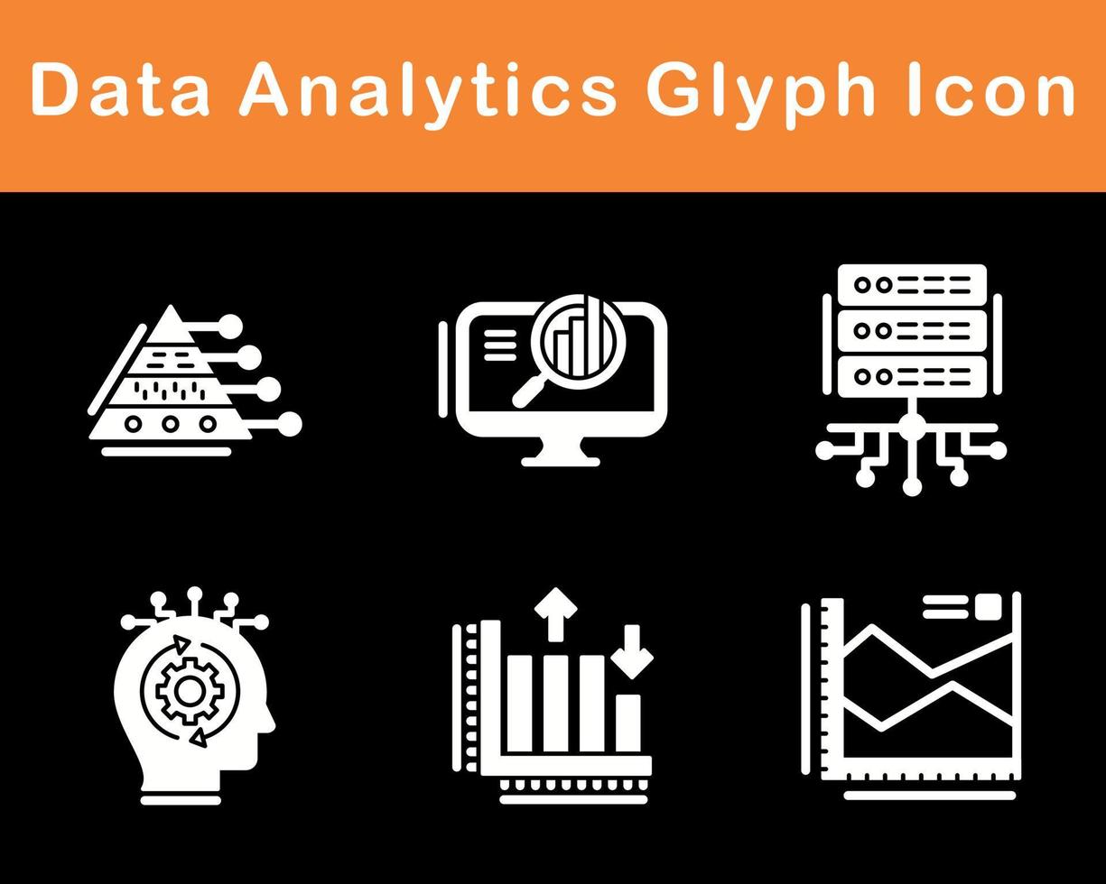 dados analytics vetor ícone conjunto