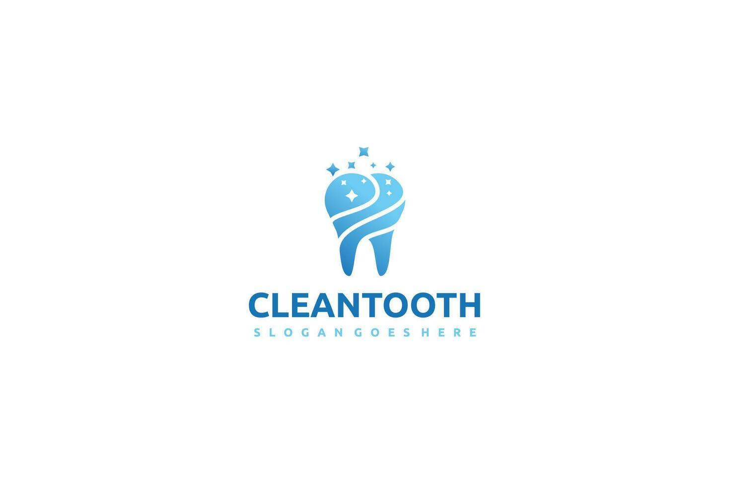 Logotipo do dente limpo vetor