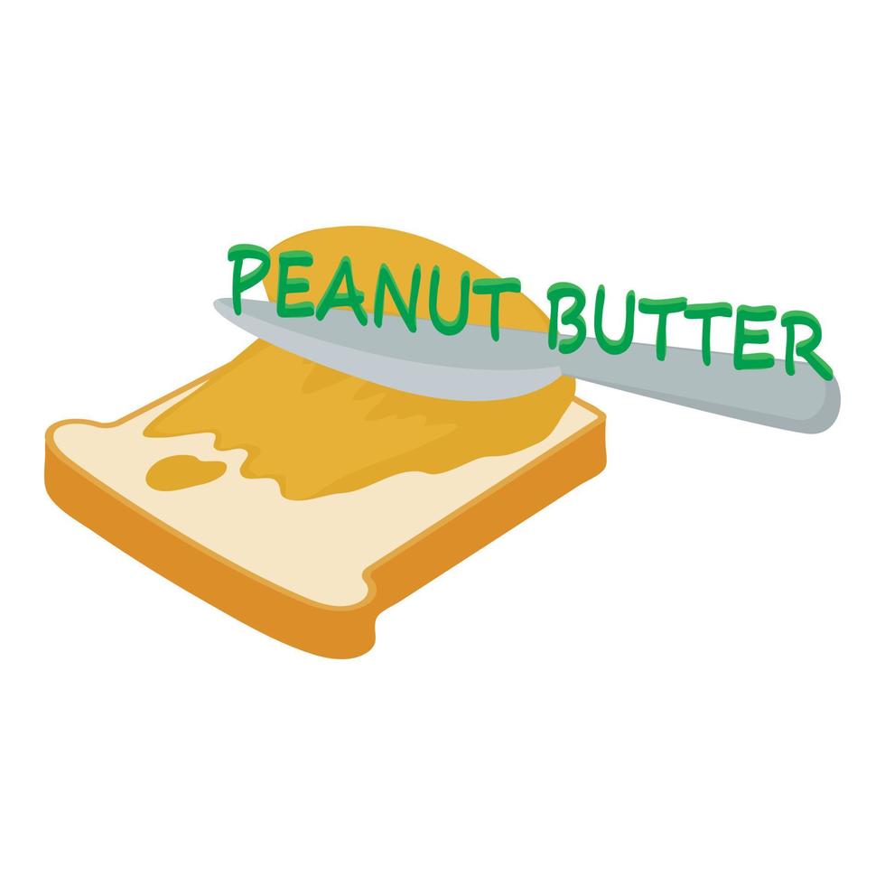 amendoim manteiga ícone isométrico vetor. recentemente preparado amendoim manteiga sanduíche vetor
