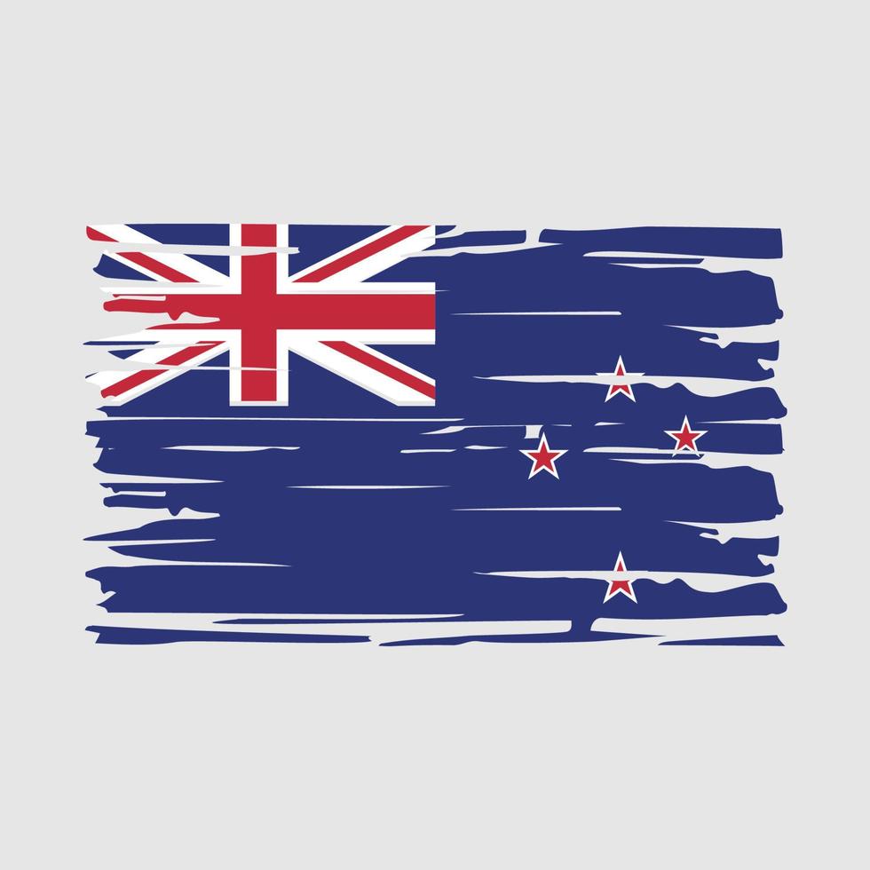 escova de bandeira da nova zelândia vetor