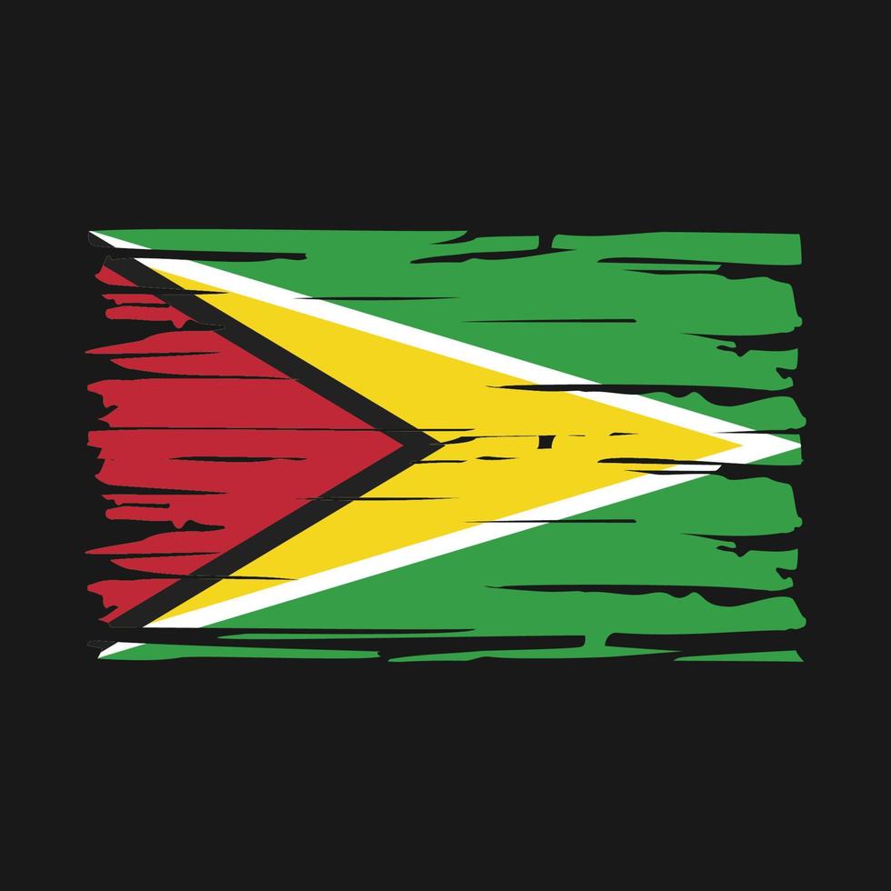 escova de bandeira da Guiana vetor