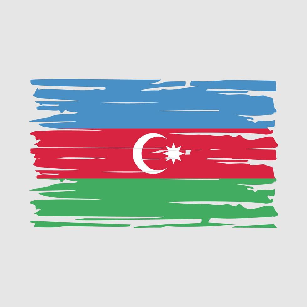 escova de bandeira do azerbaijão vetor