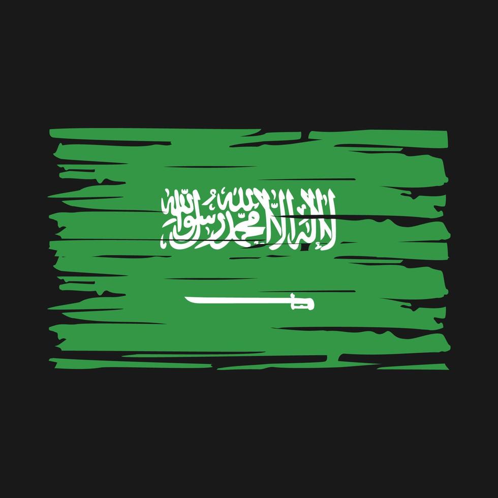 escova de bandeira da arábia saudita vetor