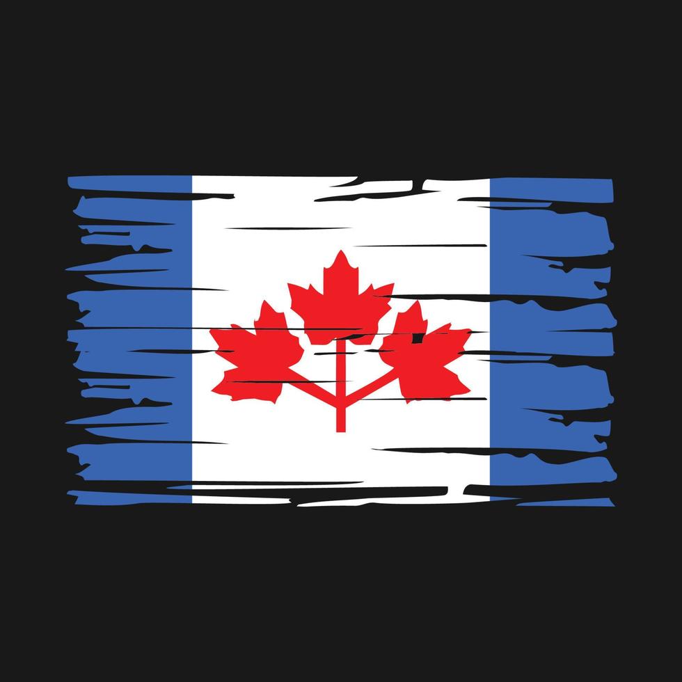 escova de bandeira do canadá vetor