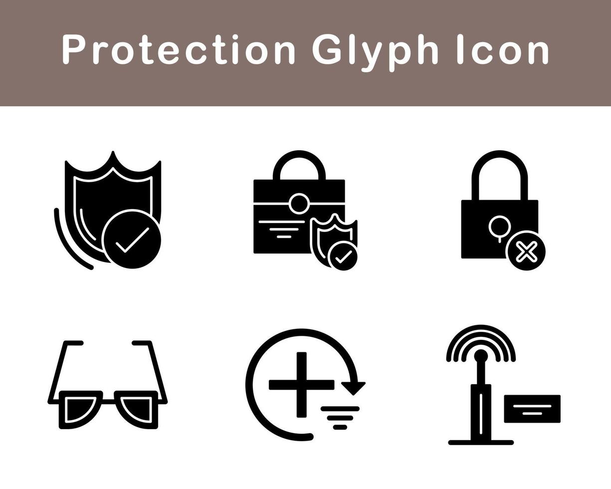 proteção vetor ícone conjunto