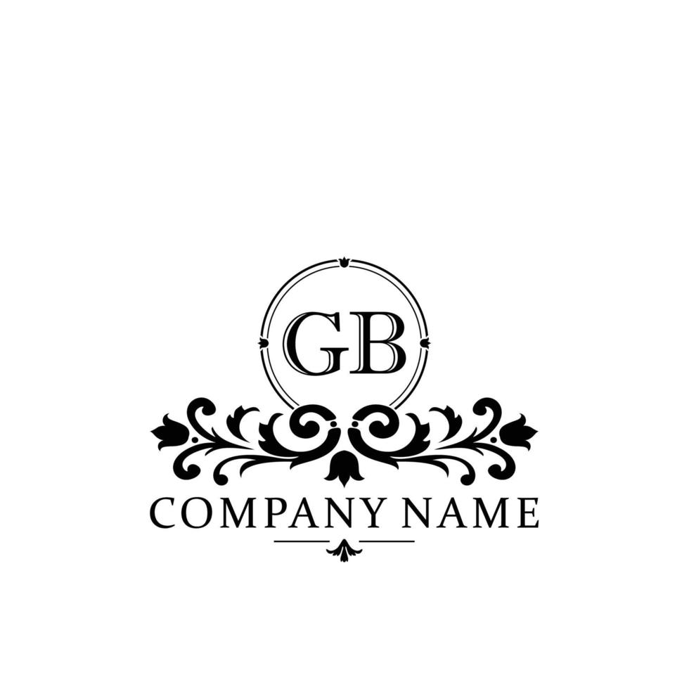 carta gb floral logotipo Projeto. logotipo para mulheres beleza salão massagem Cosmético ou spa marca vetor