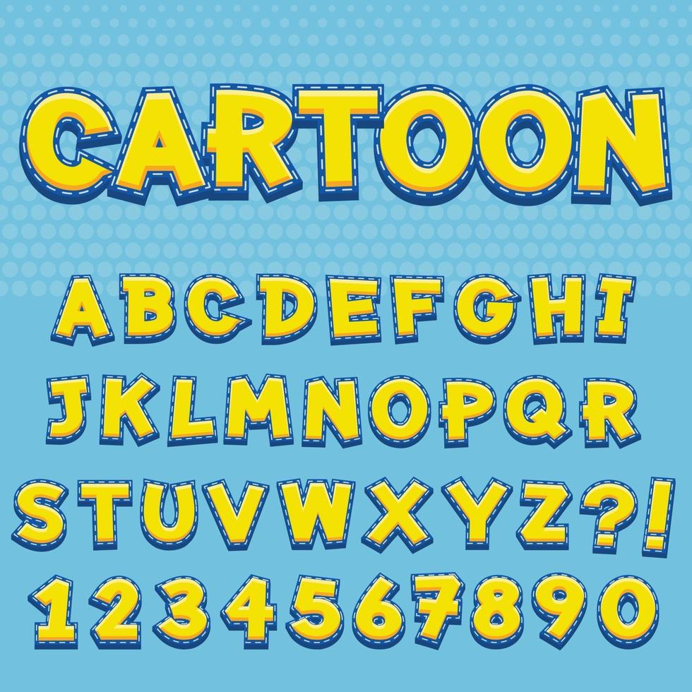 alfabeto de letras com design de estilo queijo de números vetor