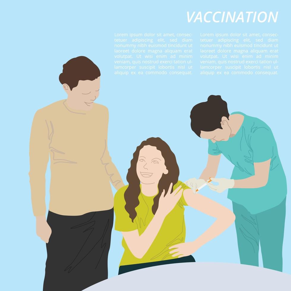 vacinação cartoon ilustração gráfico vetorial vetor