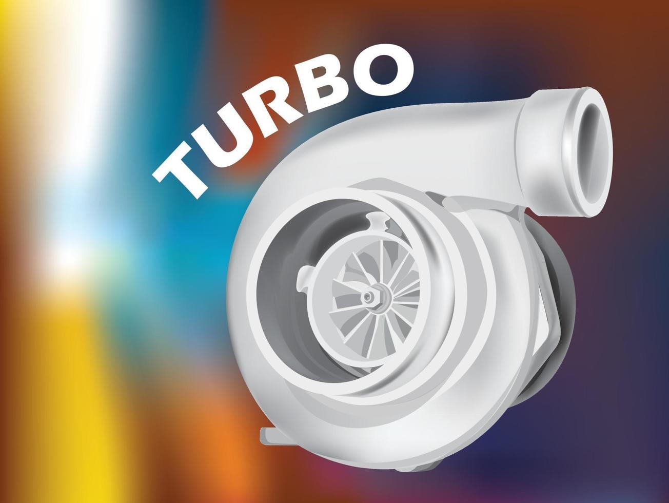 turbo supercharger em ilustração vetorial gráfica vetor