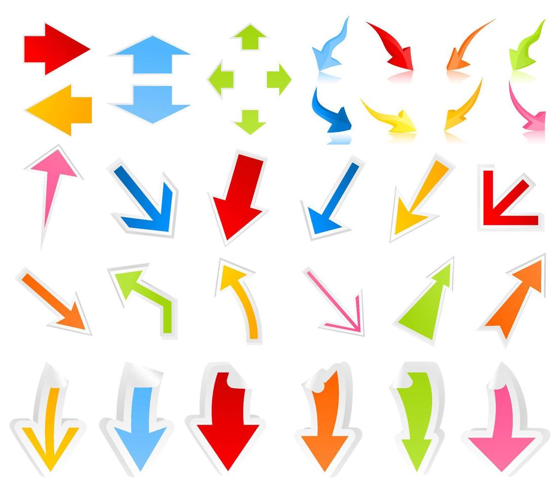 coleção do Setas; flechas para rede Projeto. uma vetor ilustração