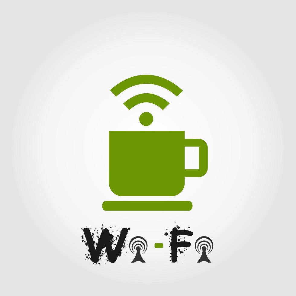 ligado área wi fi. uma vetor ilustração