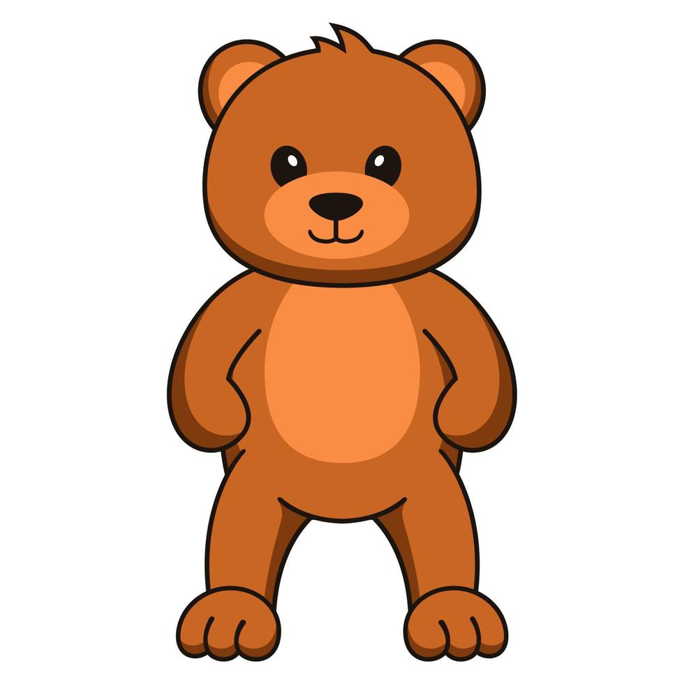 urso vetor cartoon clipart anime fofo personagem modelo ilustração desenho  4758687 Vetor no Vecteezy