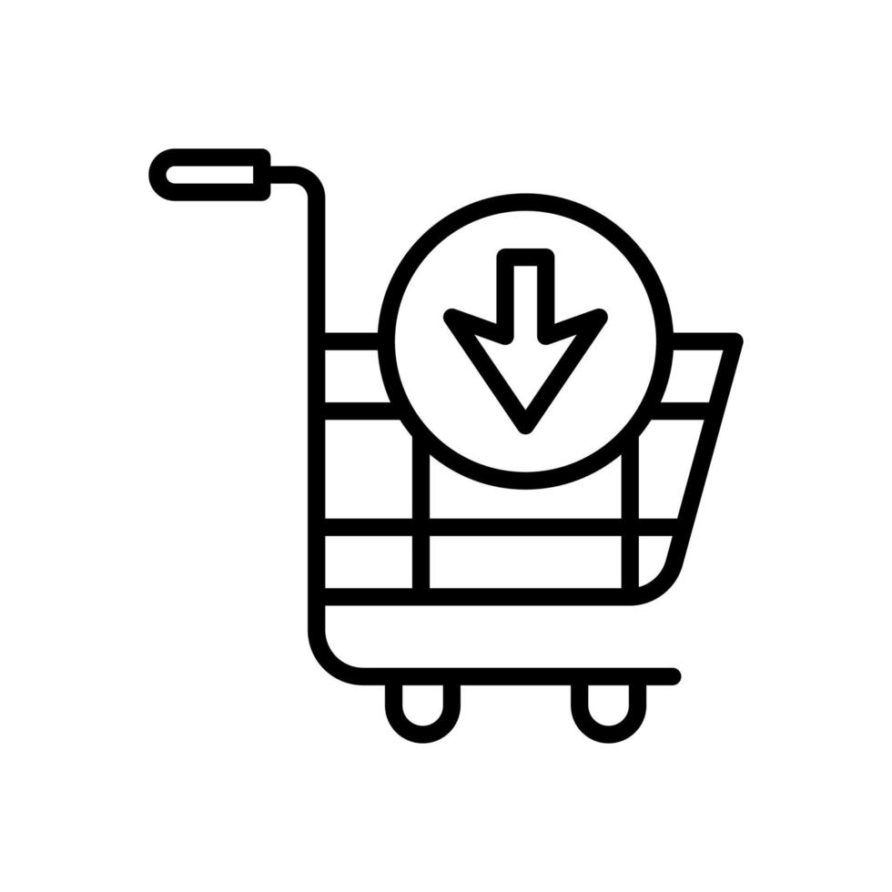 ícone do carrinho de compras para seu site, celular, apresentação e design de logotipo. vetor