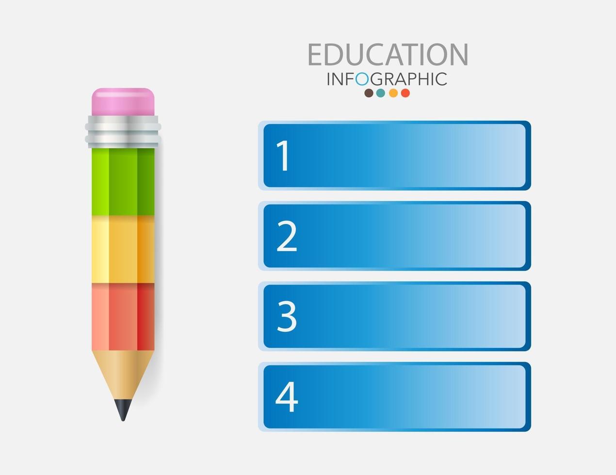 modelo de infográfico em quatro etapas, modelo para diagrama, gráfico, apresentação e gráfico. vetor