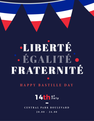 Cartaz de Fraternite de Liberte Egalite vetor