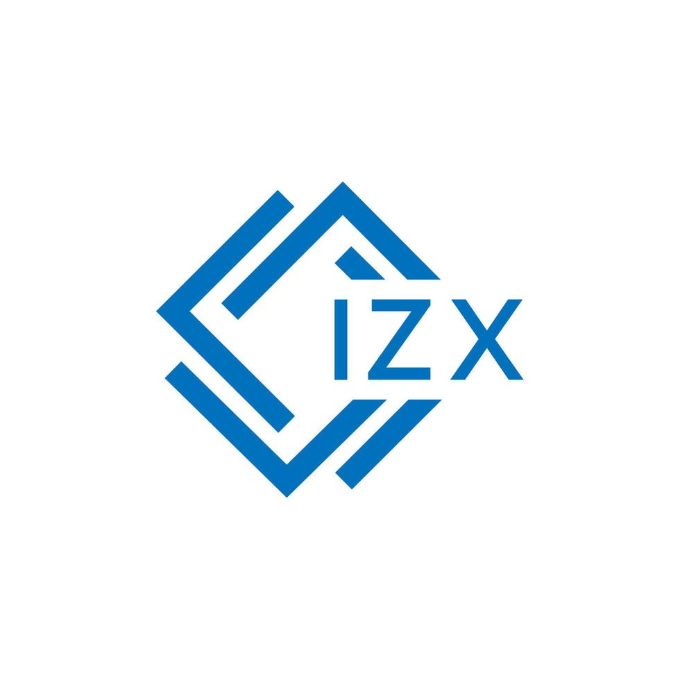 izx carta logotipo Projeto em branco fundo. izx criativo círculo carta logotipo conceito. izx carta Projeto. vetor