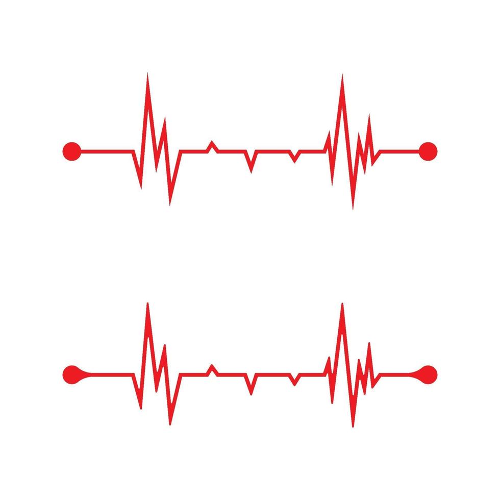 coração batimento cardíaco pulso logo ilustração vetorial design vetor