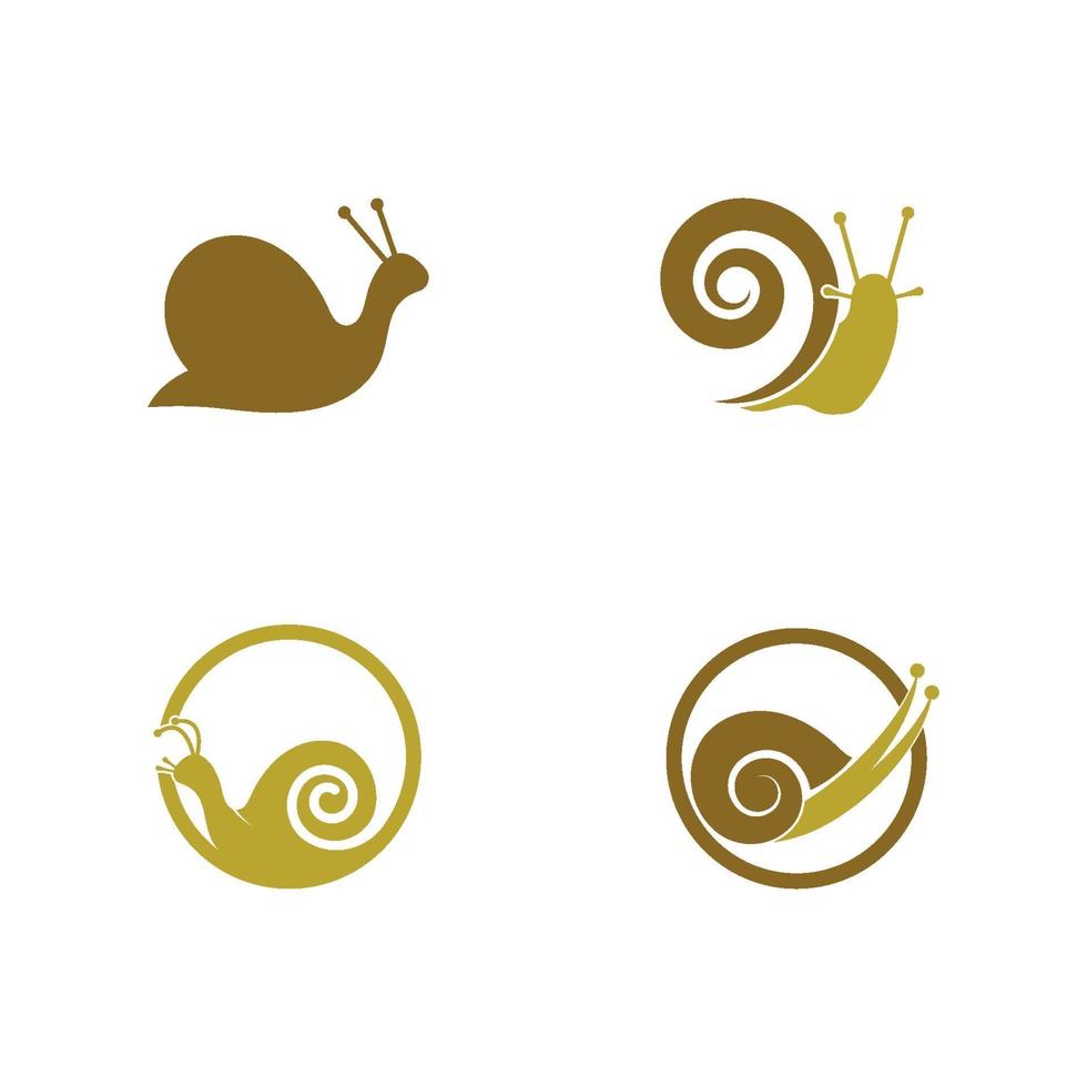 logotipo de caracol e vetor de ícone de símbolo