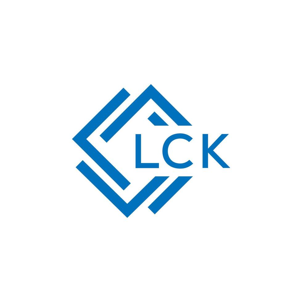 lck carta logotipo Projeto em branco fundo. lck criativo círculo carta logotipo conceito. lck carta Projeto. vetor