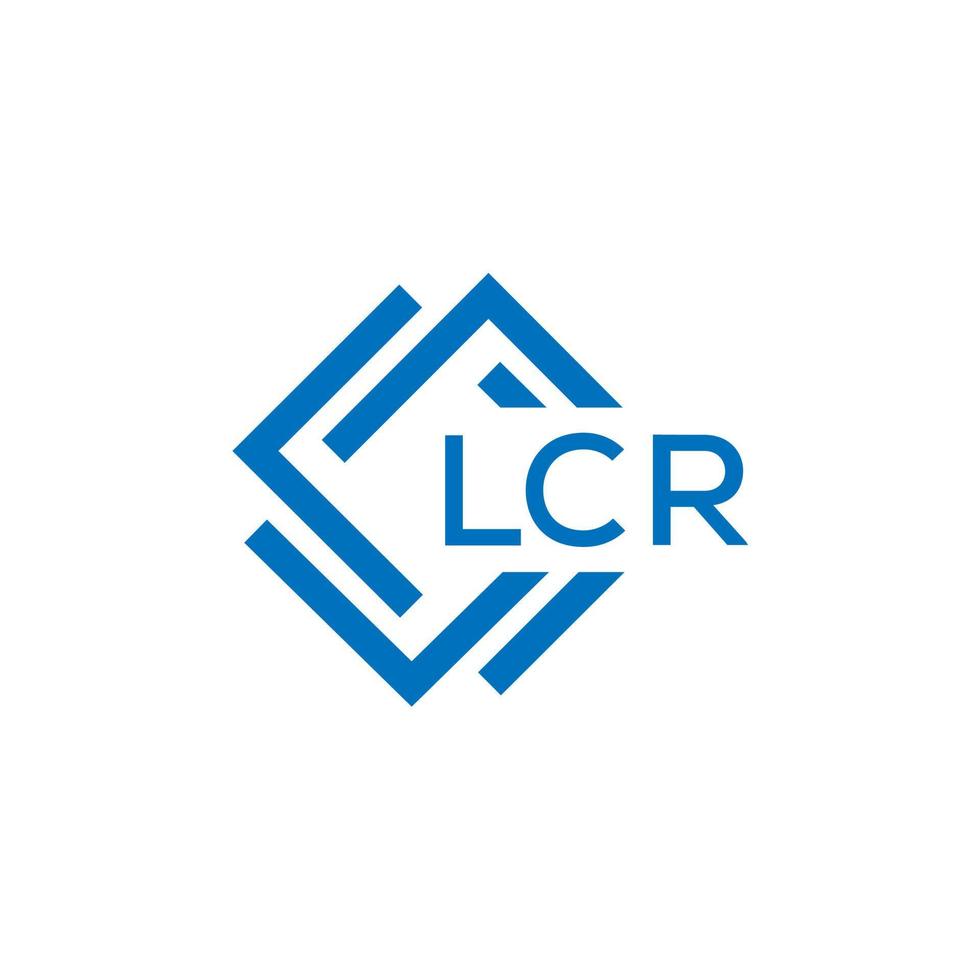 lcr carta logotipo Projeto em branco fundo. lcr criativo círculo carta logotipo conceito. lcr carta Projeto. vetor