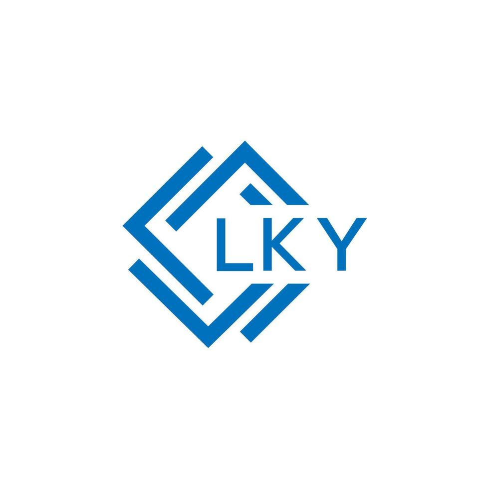 lky carta logotipo Projeto em branco fundo. lky criativo círculo carta logotipo conceito. lky carta Projeto. vetor