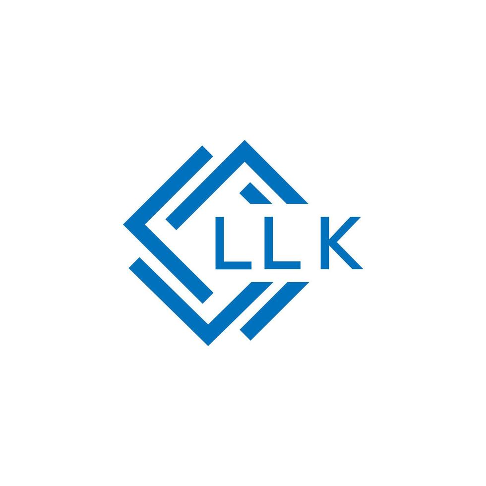 llk carta logotipo Projeto em branco fundo. llk criativo círculo carta logotipo conceito. llk carta Projeto. vetor