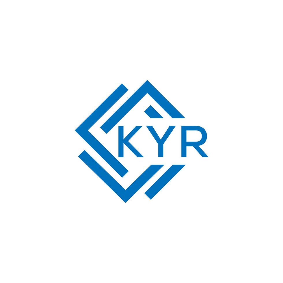 kyr carta logotipo Projeto em branco fundo. kyr criativo círculo carta logotipo conceito. kyr carta Projeto. vetor