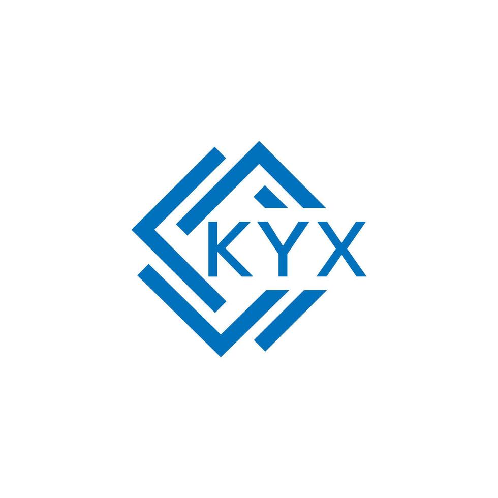 kyx carta logotipo Projeto em branco fundo. kyx criativo círculo carta logotipo conceito. kyx carta Projeto. vetor