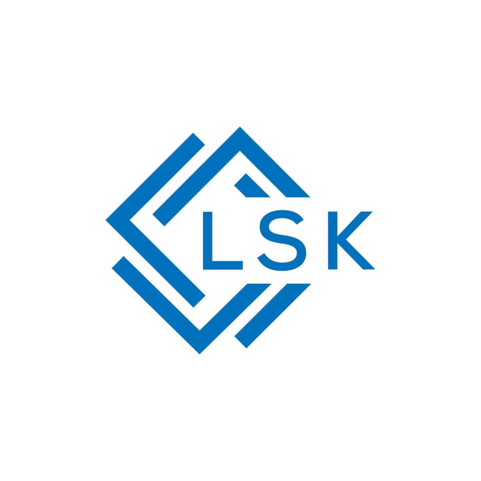 lsk criativo círculo carta logotipo conceito. lsk carta design.lsk carta logotipo Projeto em branco fundo. lsk criativo círculo carta logotipo conceito. lsk carta Projeto. vetor