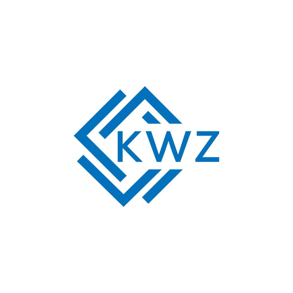 kwz criativo círculo carta logotipo conceito. kwz carta design.kwz carta logotipo Projeto em branco fundo. kwz criativo círculo carta logotipo conceito. kwz carta Projeto. vetor