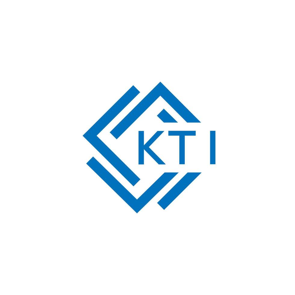 kti carta logotipo Projeto em branco fundo. kti criativo círculo carta logotipo conceito. kti carta Projeto. vetor