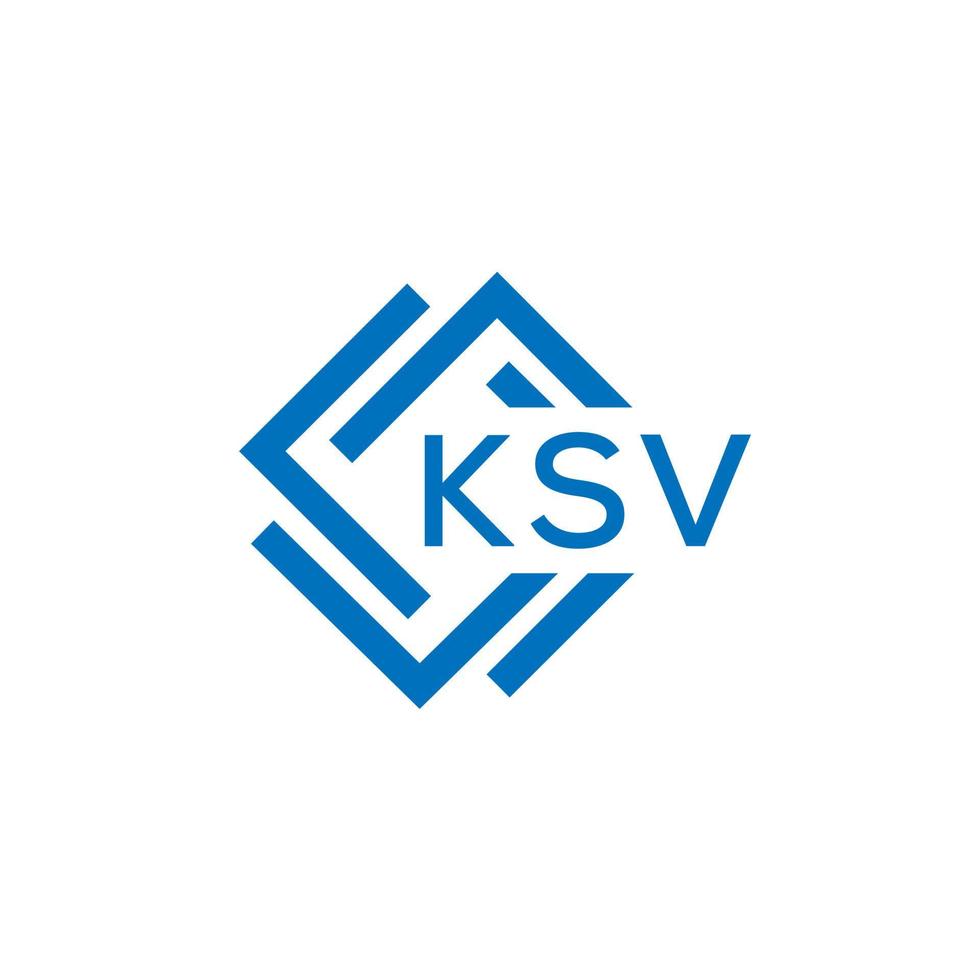 ksv carta logotipo Projeto em branco fundo. ksv criativo círculo carta logotipo conceito. ksv carta Projeto. vetor