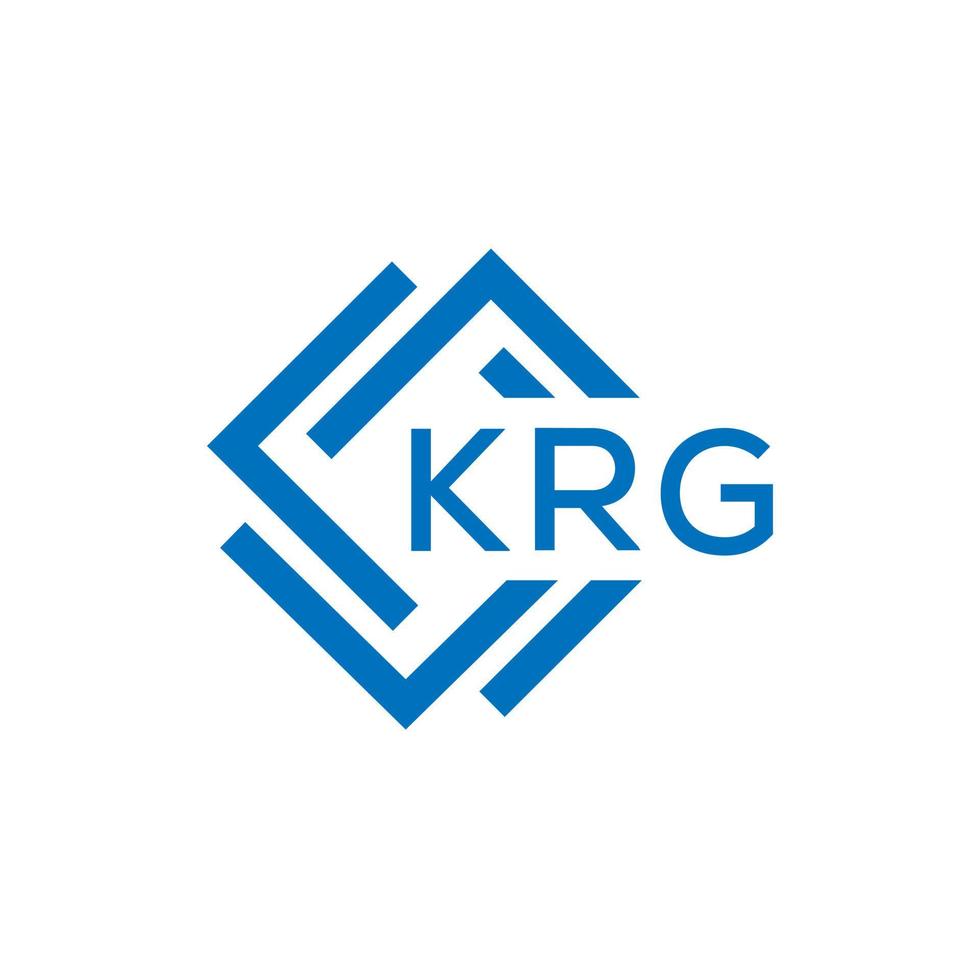 krg carta logotipo Projeto em branco fundo. krg criativo círculo carta logotipo conceito. krg carta Projeto. vetor