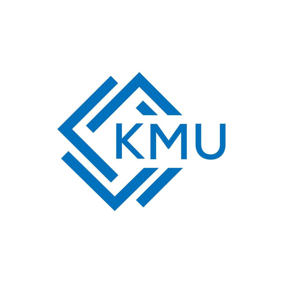 kmu carta logotipo Projeto em branco fundo. kmu criativo círculo carta logotipo conceito. kmu carta Projeto. vetor