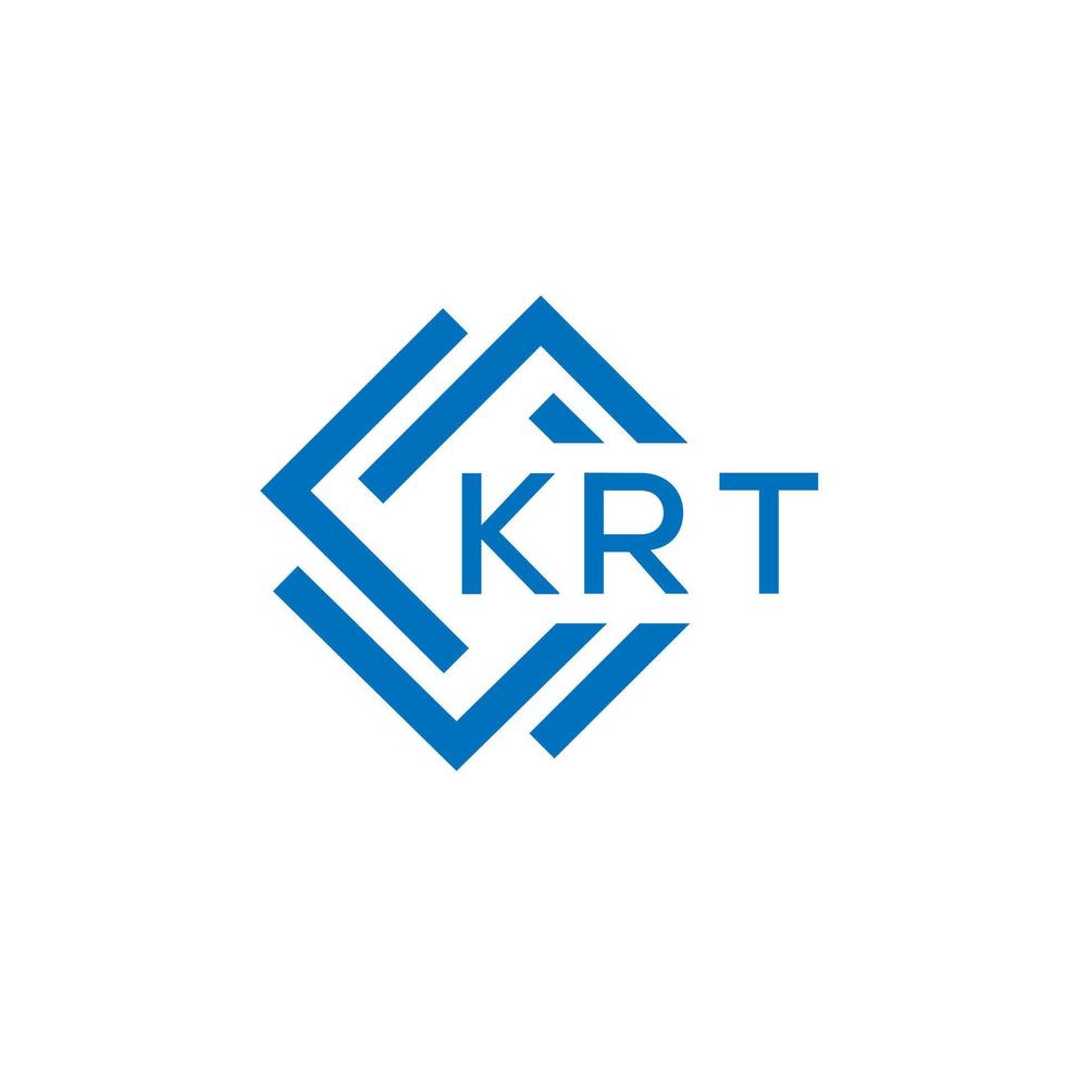 krt carta logotipo Projeto em branco fundo. krt criativo círculo carta logotipo conceito. krt carta Projeto. vetor