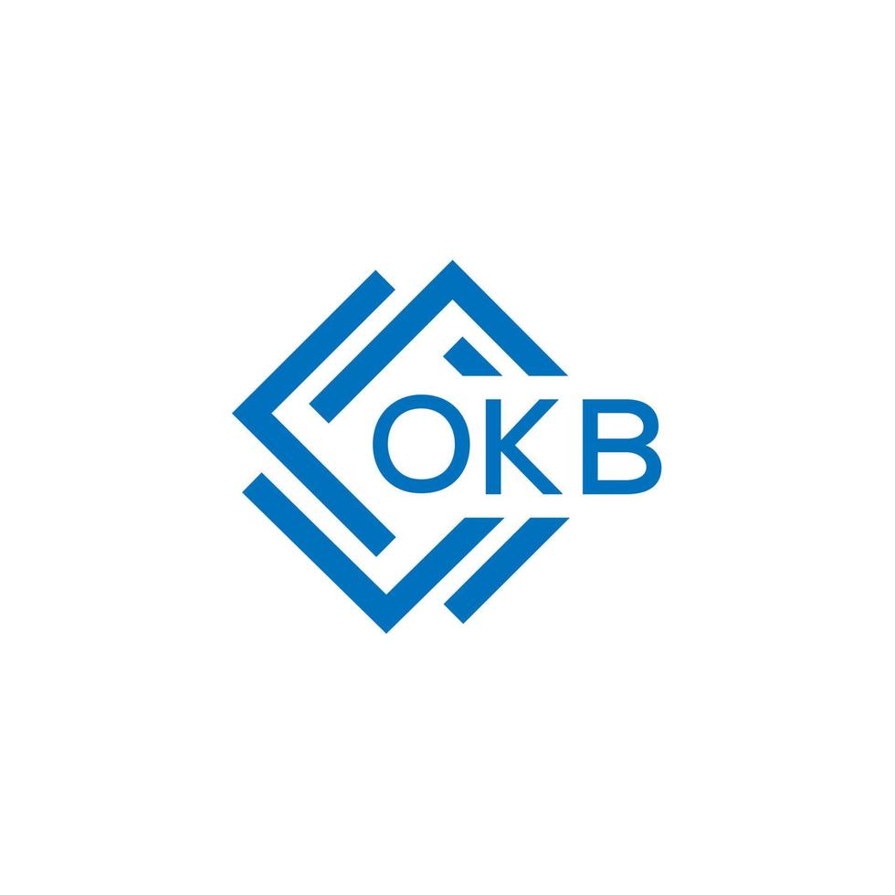 okb carta logotipo Projeto em branco fundo. okb criativo círculo carta logotipo conceito. okb carta Projeto. vetor