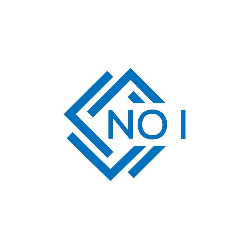 noi carta logotipo Projeto em branco fundo. noi criativo círculo carta logotipo conceito. noi carta Projeto. vetor