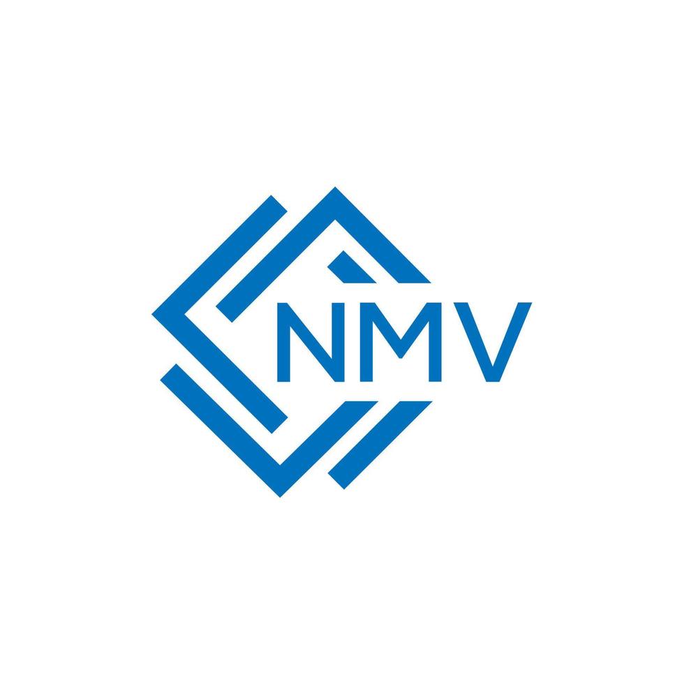 nmv carta logotipo Projeto em branco fundo. nmv criativo círculo carta logotipo conceito. nmv carta Projeto. vetor