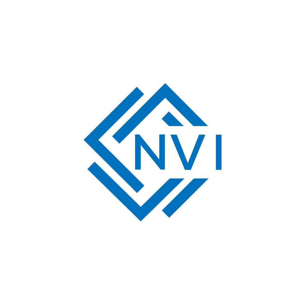 nvi carta logotipo Projeto em branco fundo. nvi criativo círculo carta logotipo conceito. nvi carta Projeto. vetor