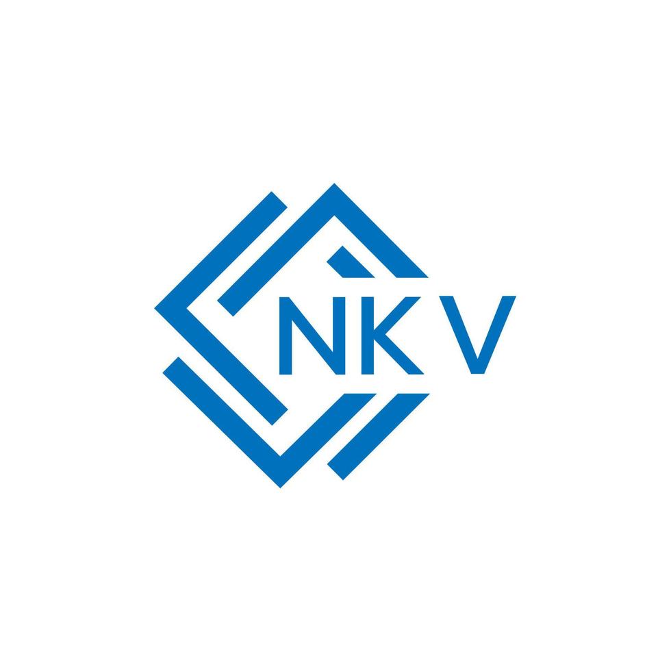 nkv carta logotipo Projeto em branco fundo. nkv criativo círculo carta logotipo conceito. nkv carta Projeto. vetor