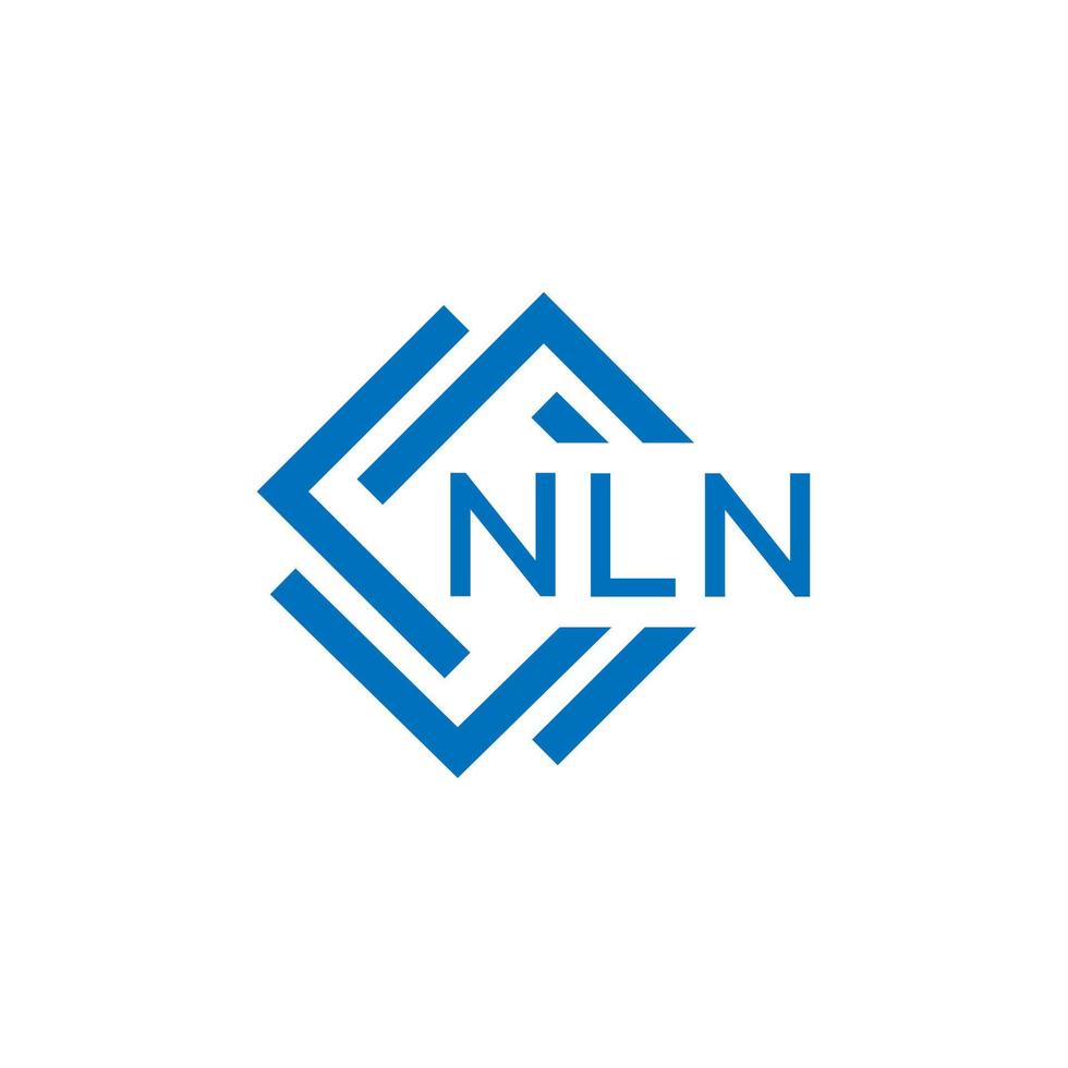 nln carta logotipo Projeto em branco fundo. nln criativo círculo carta logotipo conceito. nln carta Projeto. vetor