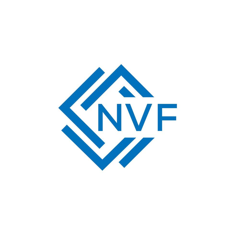 nvf carta logotipo Projeto em branco fundo. nvf criativo círculo carta logotipo conceito. nvf carta Projeto. vetor
