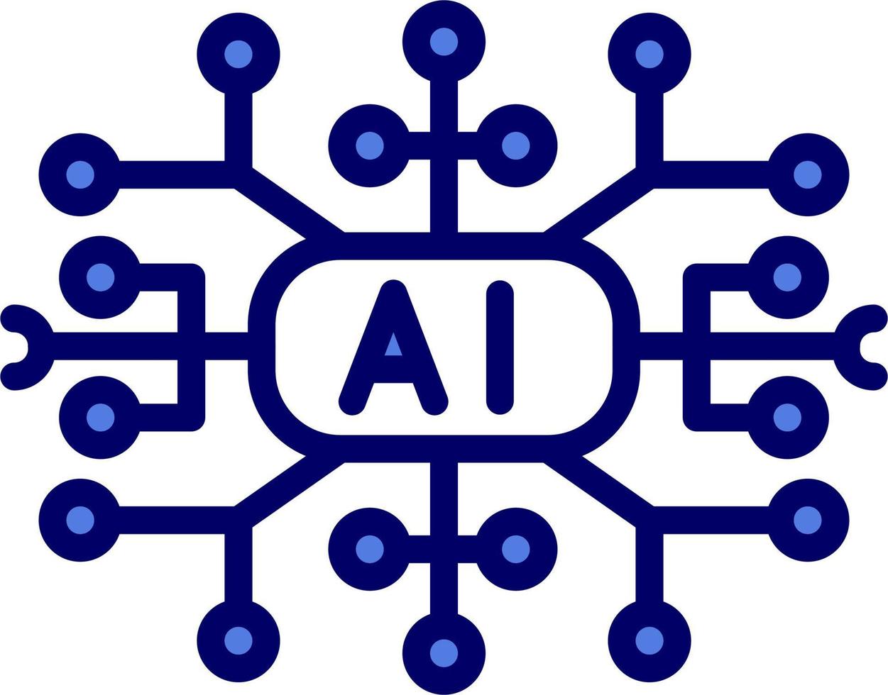 ícone de vetor de inteligência artificial